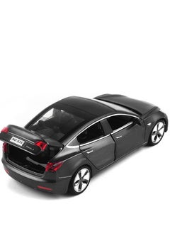 Swift Tesla Model Y Toy Cars 1/32 سبيكة Diecast نموذج سيارة، سحب نموذج Y نموذج سيارة مع الضوء والصوت، Tesla Big Model Y نموذج سيارة مناسبة للأطفال البالغين هدية عيد ميلاد (أسود)  - Image 2
