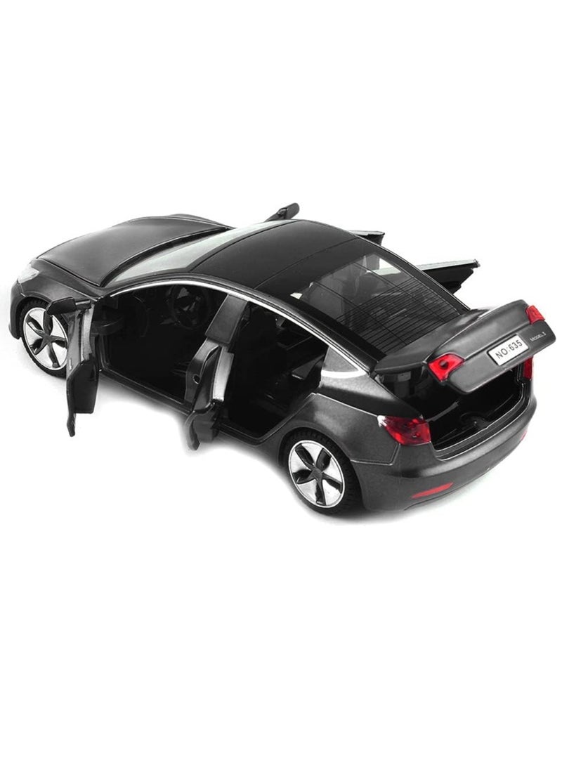 Swift - Tesla Model Y Toy Cars 1/32 Alloy Diecast Model Car, Pull Back Model Y Model Car with Light and Sound, Tesla Big Model Y Car Model Toy Suitable for Kids Adults Birthday Gift (Black) - Image 1