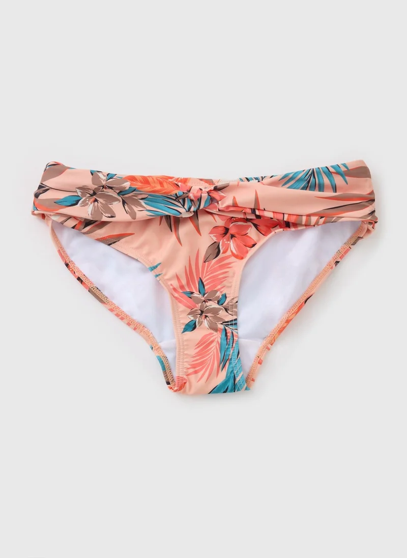Matalan Coral Floral Twist Bikini Bottoms