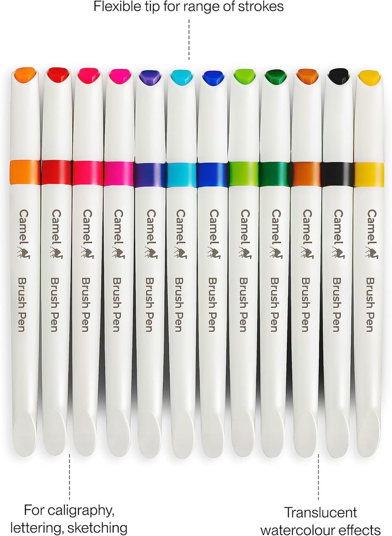 Camlin Brush Pen Set of 12 Assorted colours-4019272 - Image 4