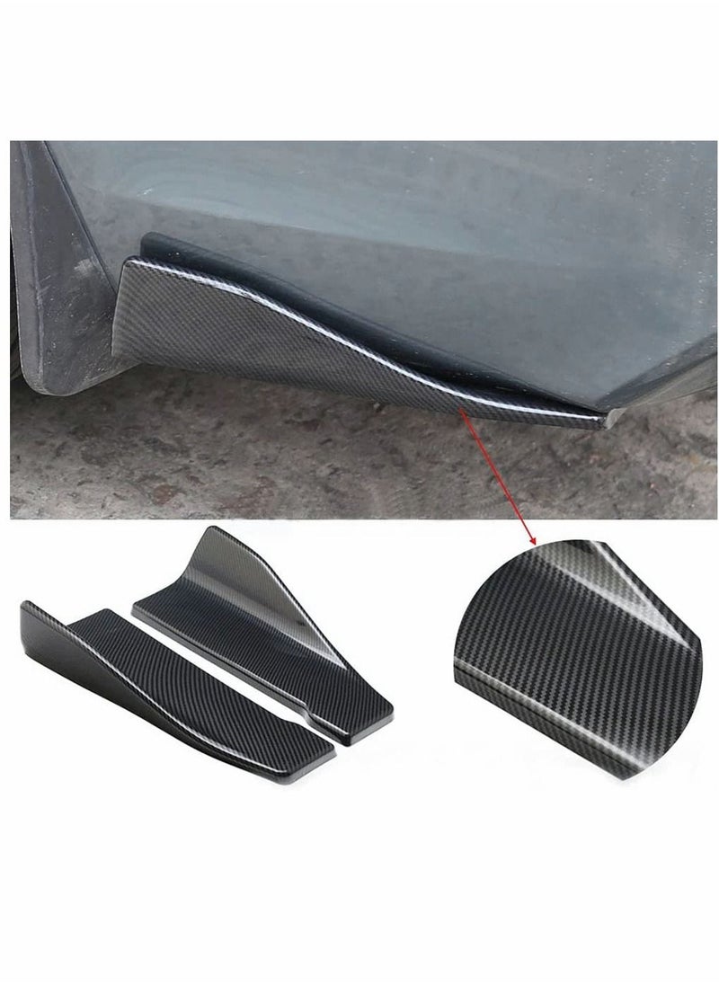 SYOSI Car Rear Bumper Lip Lower Corner Valance Covers Carbon Fiber Diffuser Splitter Universal Automotive Side Body Lip Spoiler Chin Skirt Protector 2pcs  - Image 2