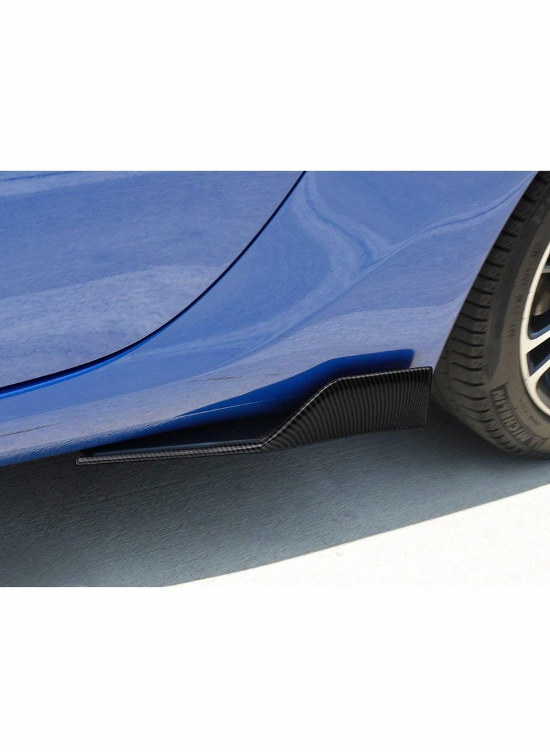 SYOSI Car Rear Bumper Lip Lower Corner Valance Covers Carbon Fiber Diffuser Splitter Universal Automotive Side Body Lip Spoiler Chin Skirt Protector 2pcs  - Image 3