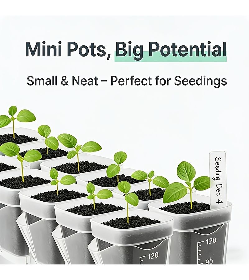 Mini Transparent Self Watering Planter Pots Irregular Shape Water Level Indicator Drainage Holes Pp Plastic For Succulents Air Plants African Violets Herbs Complete Kit 40 Pieces Large Size - Image 4