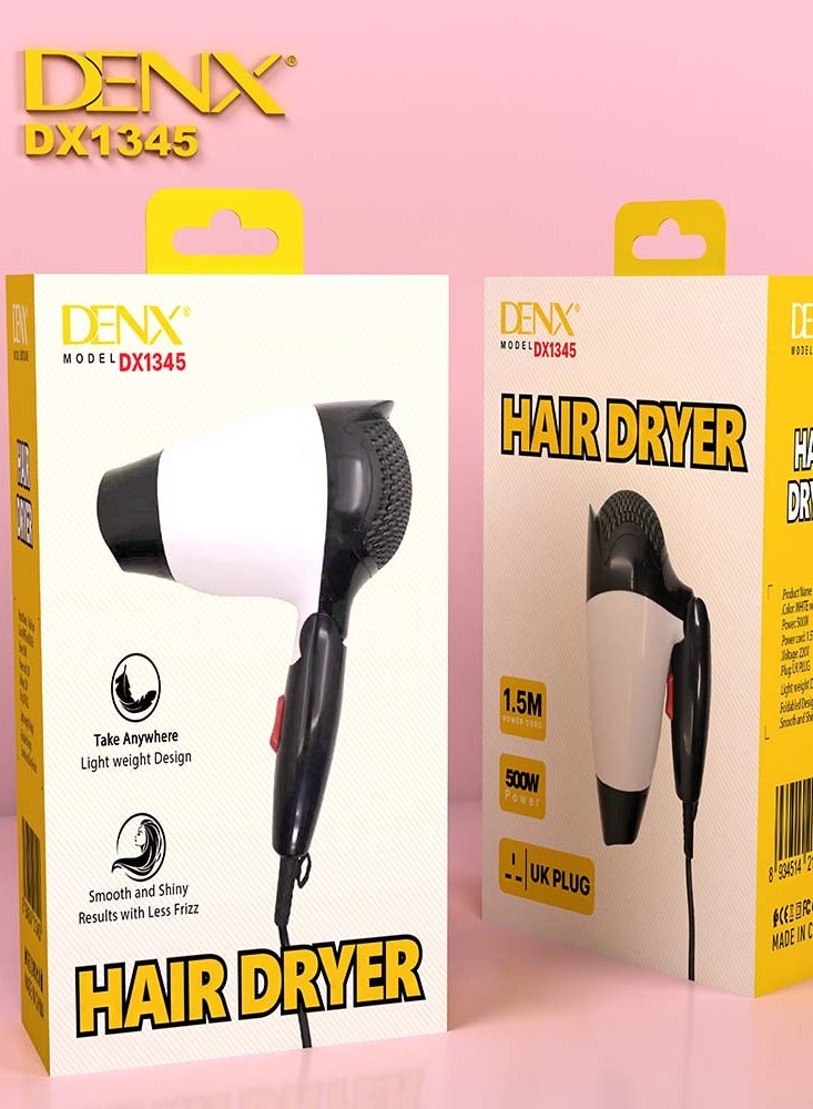 Denx A Folding Hair Dryer With A Loaded And Lightweight Design To Soften And Dry Hair - Image 2