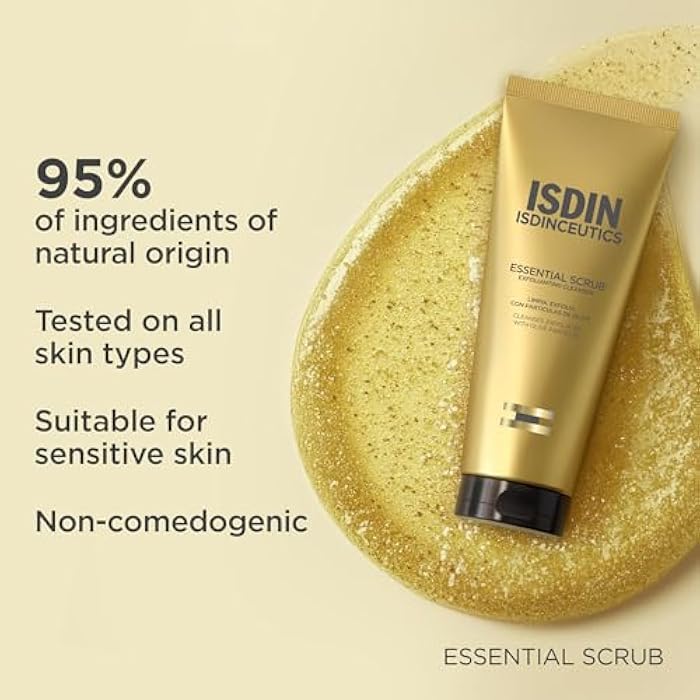 ISDIN Essential Scrub, Daily Cleansing Gel with Gentle Exfoliating Particles, 100g - Image 5