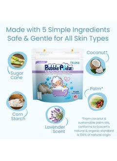 TruKid Bubble Podz For Baby Refreshing Bubble Bath For Dry Sensitive & Soft Skin Ph Balanced For Eye Sensitivity Enriched With Lavender Flower Lavender Scent All Natural Ingredients (24 Podz)  - Image 5
