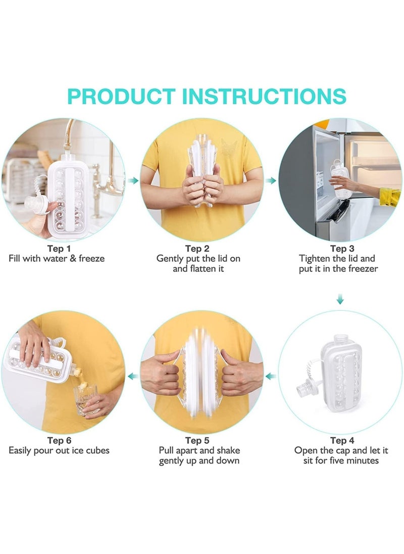 Generic Easy-to-Use Ice Cube Molds 2-in-1 – 17 Grids for Ice Balls, Reusable, Perfect for Home Parties, Beverages, and More  - Image 2