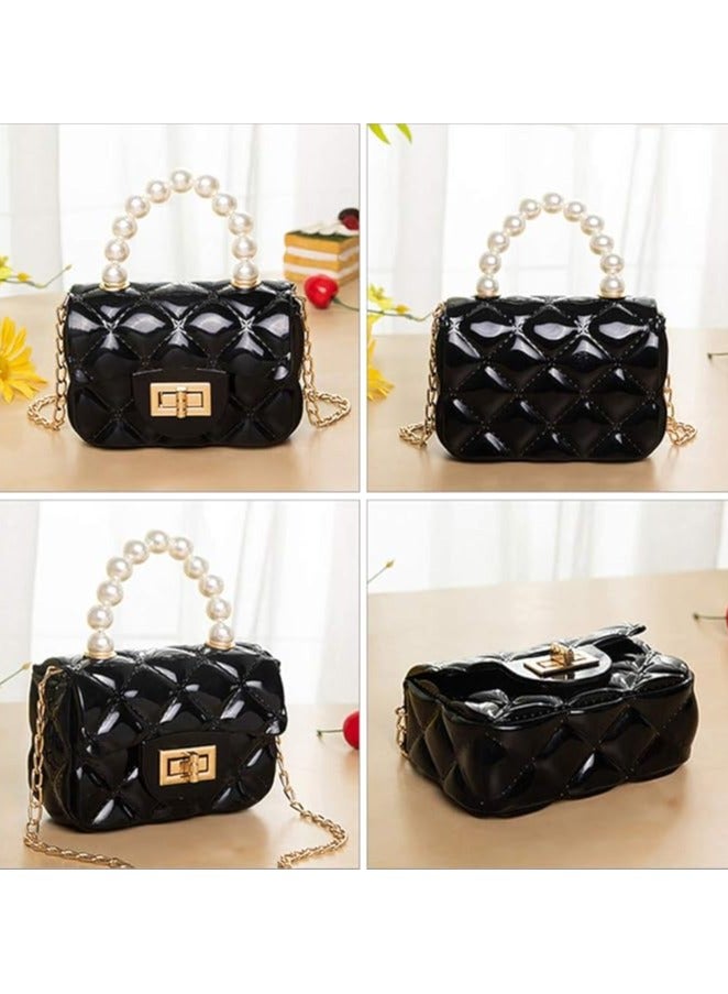 Little Girls Mini Purse Cute Crossbody Bag for Princesses black  - Image 5