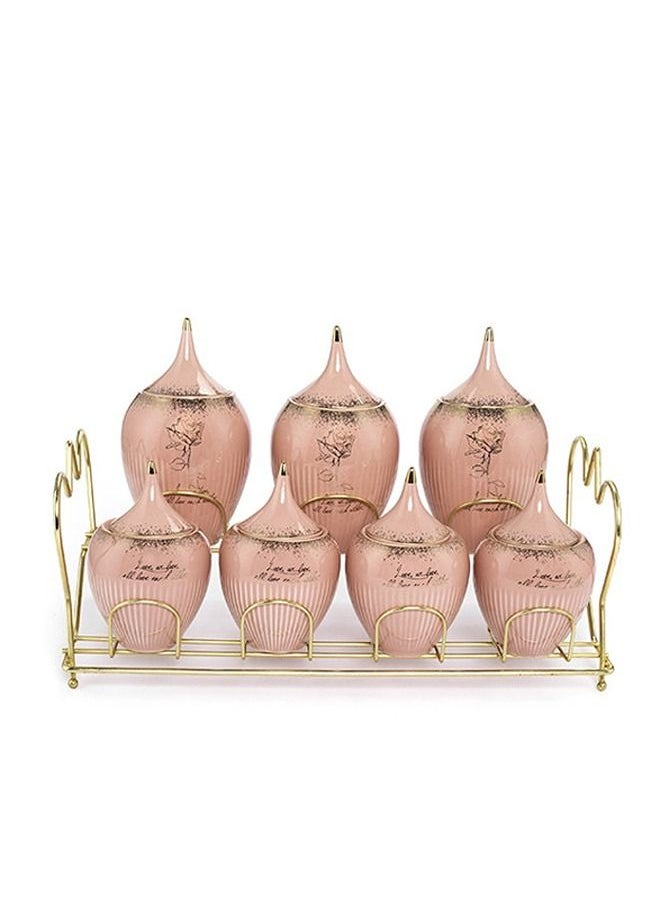 Lotus Porcelain - Spices Set 8 Piece Louts assorted shapes - Image 1