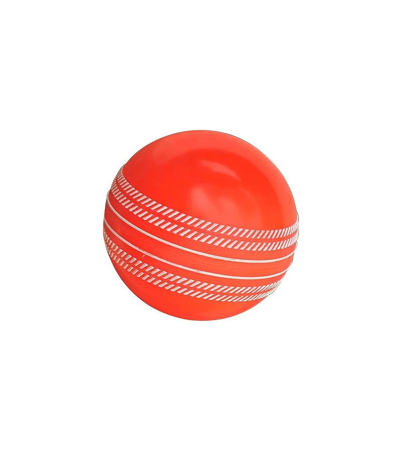 IFOLDUP Rubber Synthetic Cricket Ball i10 -Poly Hard Ball for Indoor and Outdoor TrainingSet of 2 (Orange+White Pack of 02) - Image 3