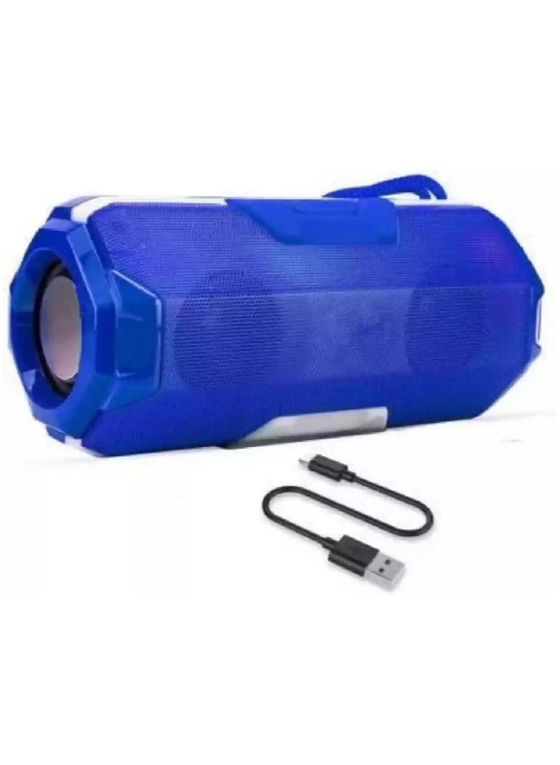 A006 Bluetooth Speaker, Portable Stereo Speaker with HD Audio and Enhanced Bass LED flickers Multicolor Lights  (Blue) - Image 2