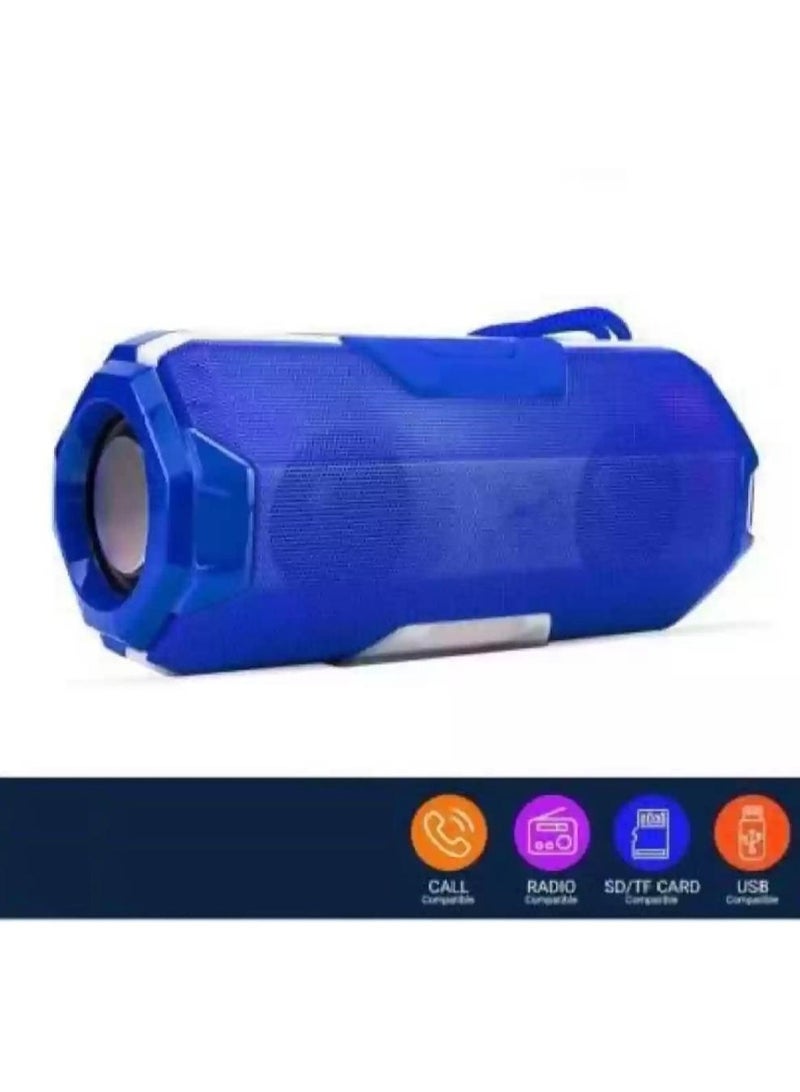 A006 Bluetooth Speaker, Portable Stereo Speaker with HD Audio and Enhanced Bass LED flickers Multicolor Lights  (Blue) - Image 5