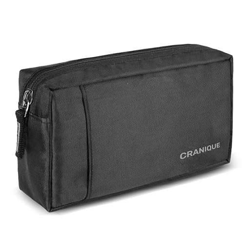 Cranique Polyester,PVC Travel Organizer Gadget Case | Electronic Accessories Storage Pouch for Power Adapters, Power Bank, Cables, Dongle, Pen Drives, Laptop Charger Pouch (QP1) (Black) - Image 1