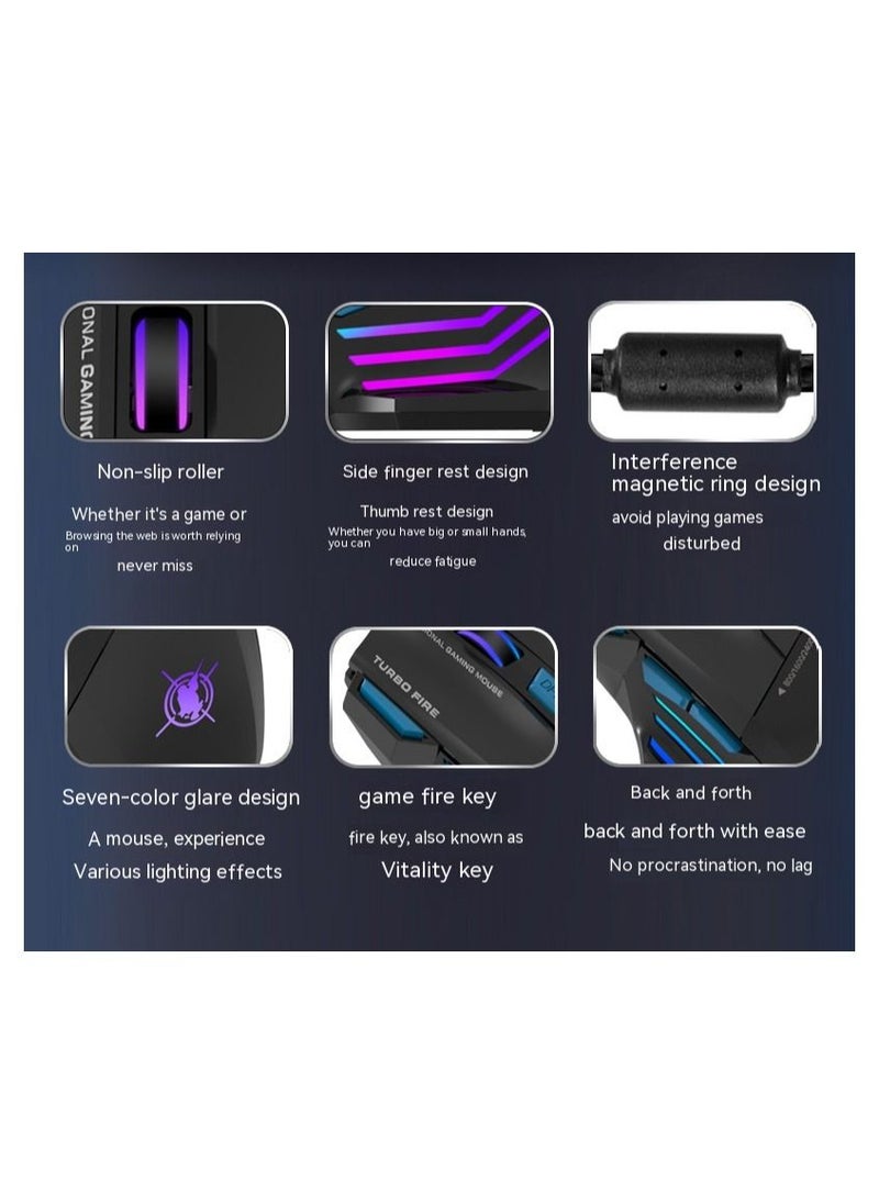 ARNOTEC - MS7 Gaming Mouse Wired Mouse Gamer Ergonomic Optical Mice For PC Laptop Games Quality 7 Buttons USB Computer - Image 1