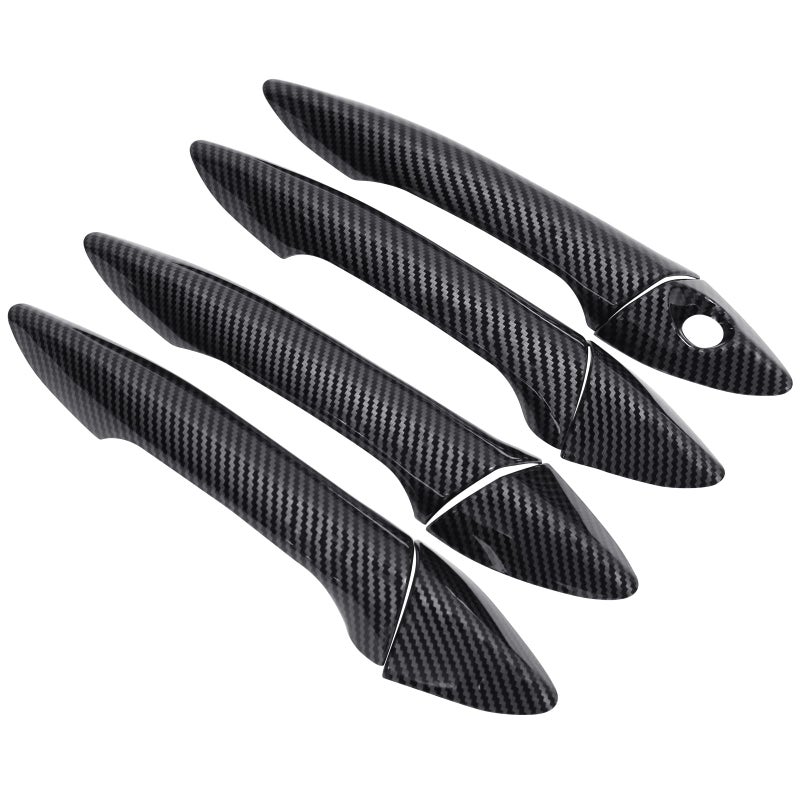 NewYall Carbon Fiber Exterior Door Handle Cover for Hyundai Elantra 20112016 Front Rear Left Driver and Right Passenger Side Without Smart Keyhole - Image 3