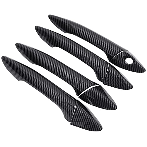 NewYall Carbon Fiber Exterior Door Handle Cover for Hyundai Elantra 20112016 Front Rear Left Driver and Right Passenger Side Without Smart Keyhole - Image 1