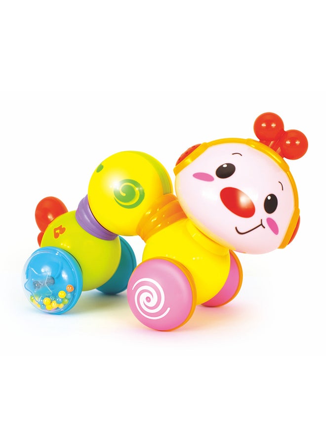 HOLA - Hola Happy Wiggle Worm - Interactive Crawling Toy with Lights, Sound, and Push-Along Action, Encourages Motor Skills, Cause-and-Effect Learning, and Sensory Development for Toddlers 12M+ - Image 1
