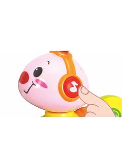 HOLA Hola Happy Wiggle Worm - Interactive Crawling Toy with Lights, Sound, and Push-Along Action, Encourages Motor Skills, Cause-and-Effect Learning, and Sensory Development for Toddlers 12M+  - Image 4