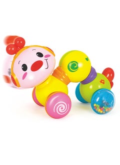 HOLA Hola Happy Wiggle Worm - Interactive Crawling Toy with Lights, Sound, and Push-Along Action, Encourages Motor Skills, Cause-and-Effect Learning, and Sensory Development for Toddlers 12M+  - Image 3