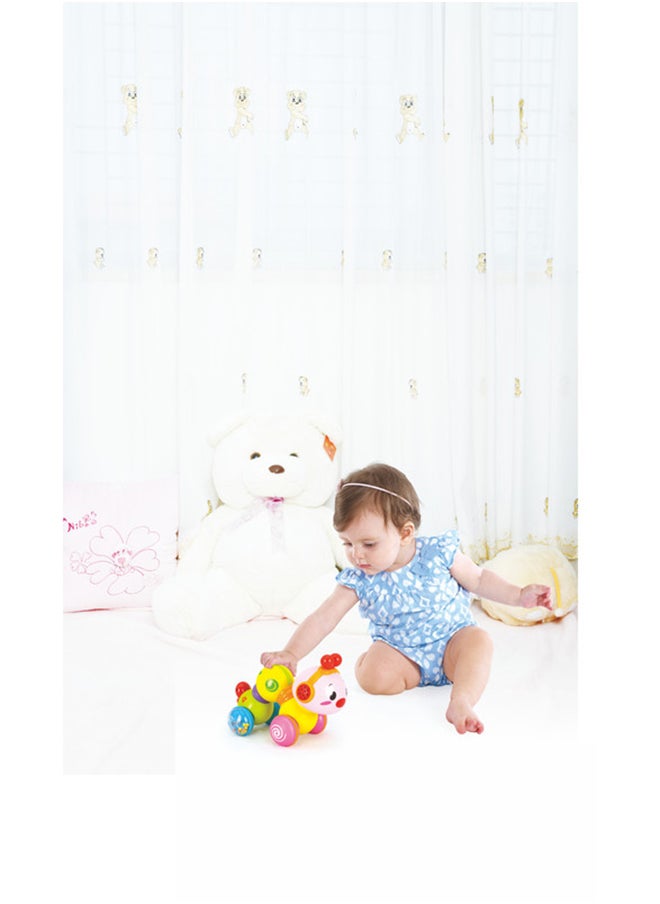 HOLA - Hola Happy Wiggle Worm - Interactive Crawling Toy with Lights, Sound, and Push-Along Action, Encourages Motor Skills, Cause-and-Effect Learning, and Sensory Development for Toddlers 12M+ - Image 1