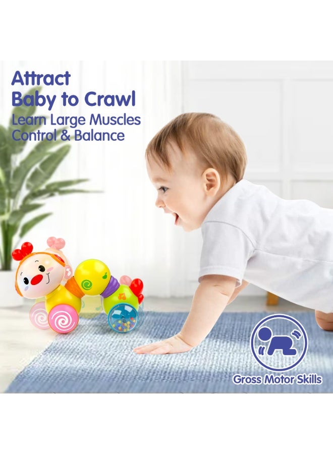 HOLA Happy Wiggle Worm - Interactive Crawling Toy With Lights, Sound, And Push-Along Action, Encourages Motor Skills, Cause-And-Effect Learning, And Sensory Development For Toddlers 12M+ - Image 5