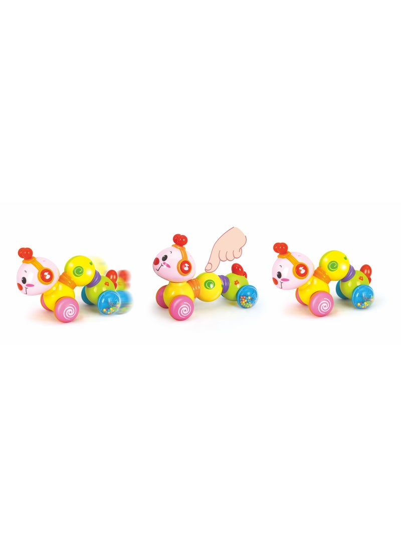 HOLA Happy Wiggle Worm - Interactive Crawling Toy With Lights, Sound, And Push-Along Action, Encourages Motor Skills, Cause-And-Effect Learning, And Sensory Development For Toddlers 12M+ - Image 1