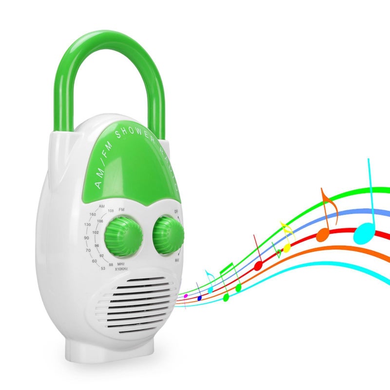 Portable IPX5 Waterproof AM FM Radio with Electronic Tuning 500mW Output Battery Powered - Image 3