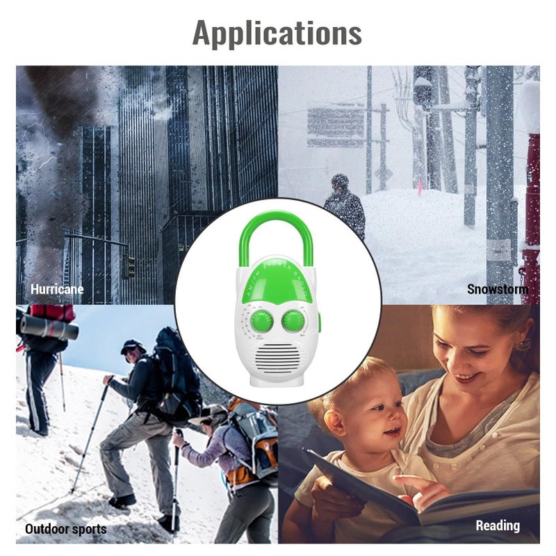 Portable IPX5 Waterproof AM FM Radio with Electronic Tuning 500mW Output Battery Powered - Image 5