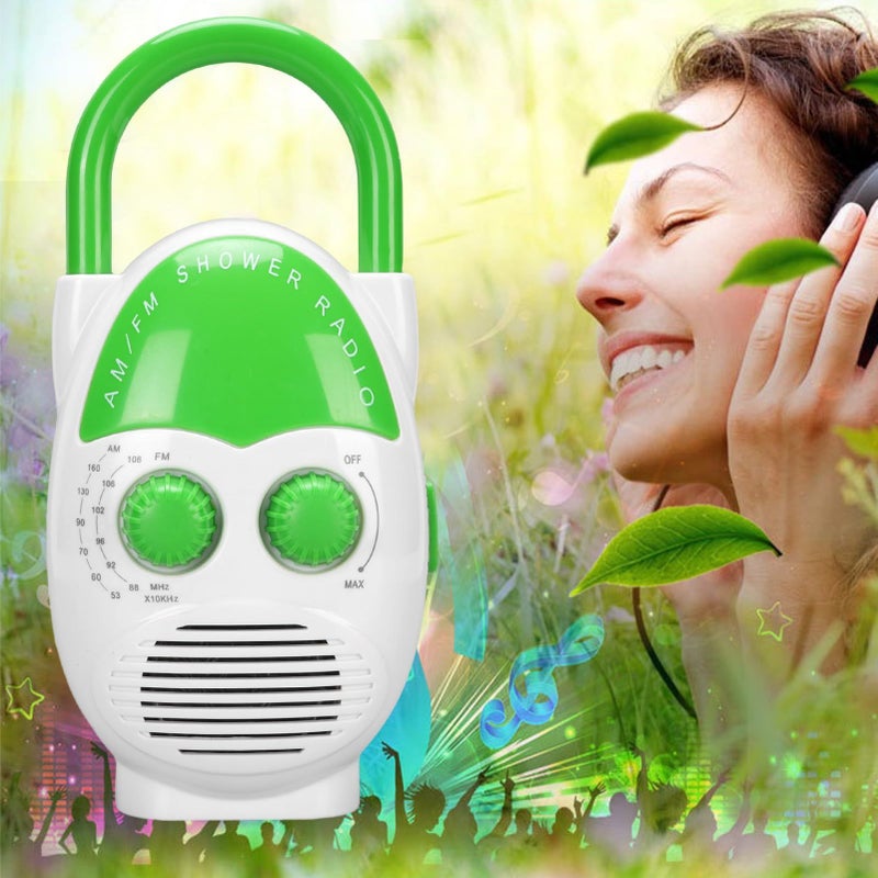 Portable IPX5 Waterproof AM FM Radio with Electronic Tuning 500mW Output Battery Powered - Image 2