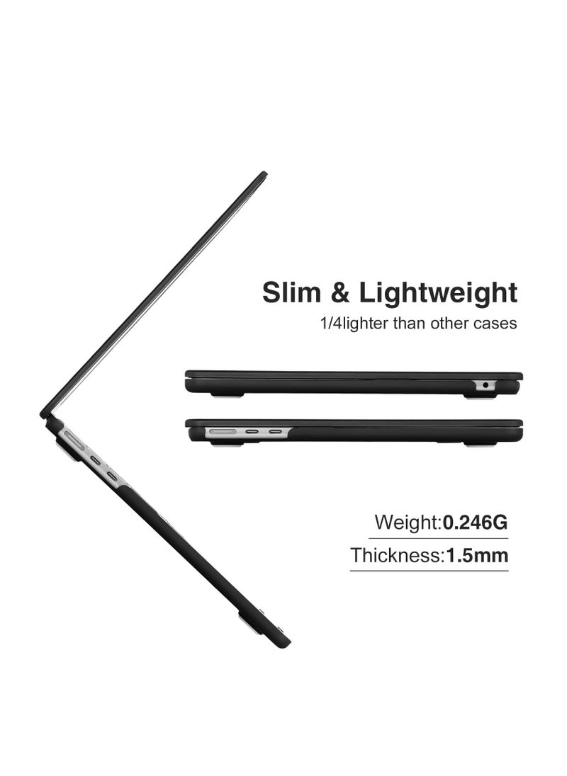 Generic - Case for Huawei MateBook D14 2023/2024 14-Inch Slim, Shockproof, Scratch-Resistant, Anti-Slip Hard Shell, 360° Protective PC Black Notebook Sleeve, Laptop Cooling Case - Image 1