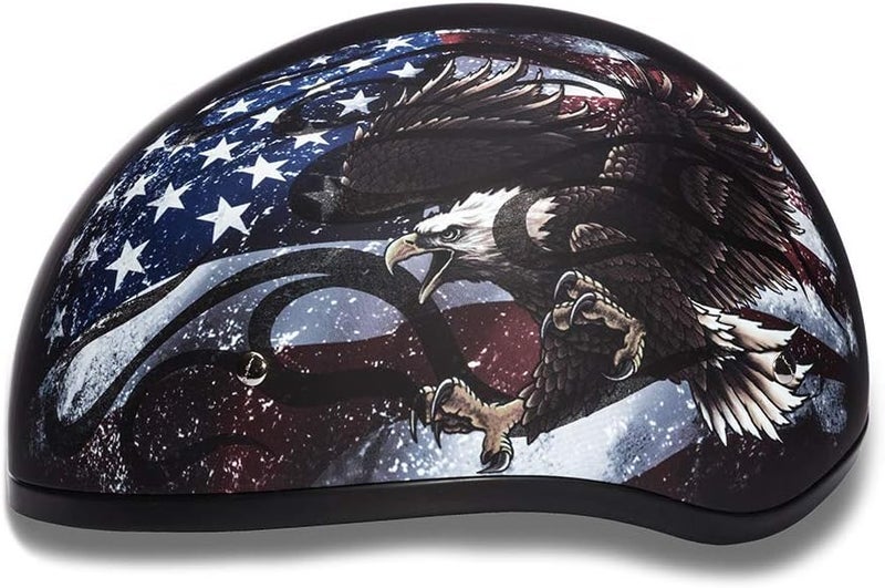 Daytona Helmets Skull Cap Half Helmet with USA Eagle Graphics - Image 3