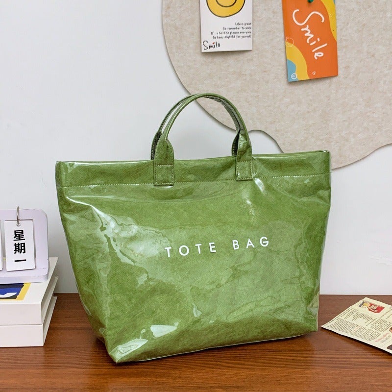Bag Women'S Large Capacity Simple Pvc Simple Handbag Fashionable Transparent Water-Repellent Women'S Bag - Image 4