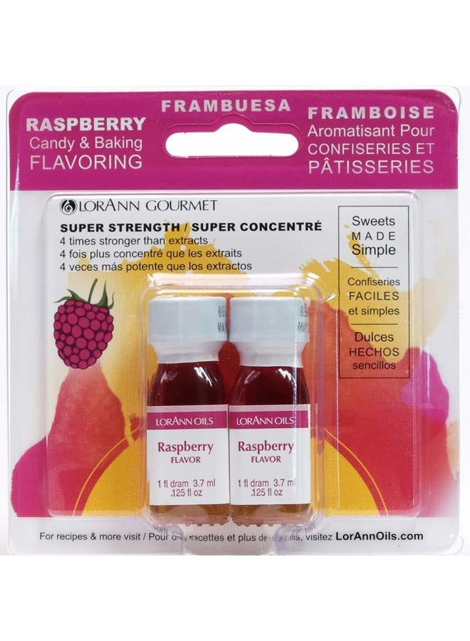 LorAnn Oils Raspberry SS Flavor, 1 dram bottle (.125 fl oz - 3.7ml - 1 teaspoon) - 2 Pack - Image 1