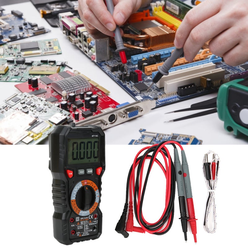 Digital Multimeter: Ultra-Clear 2-Color Backlight Display - Durable Rubber Jacket Double Protection Versatile Multimeter for Home Electrical Testing, Automotive Repairs and DIY Enthusiasts - Image 4