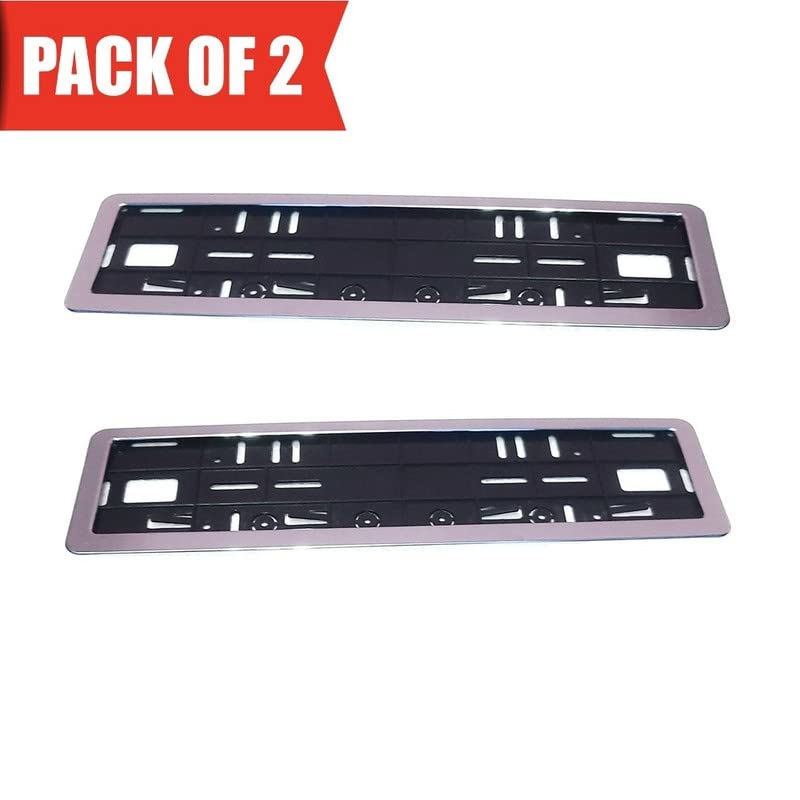 WheelCore Number Plate Frame with Chrome Suitable for Maruti Celerio (2021-Present) Type-3 - set of 2pcs - Image 3