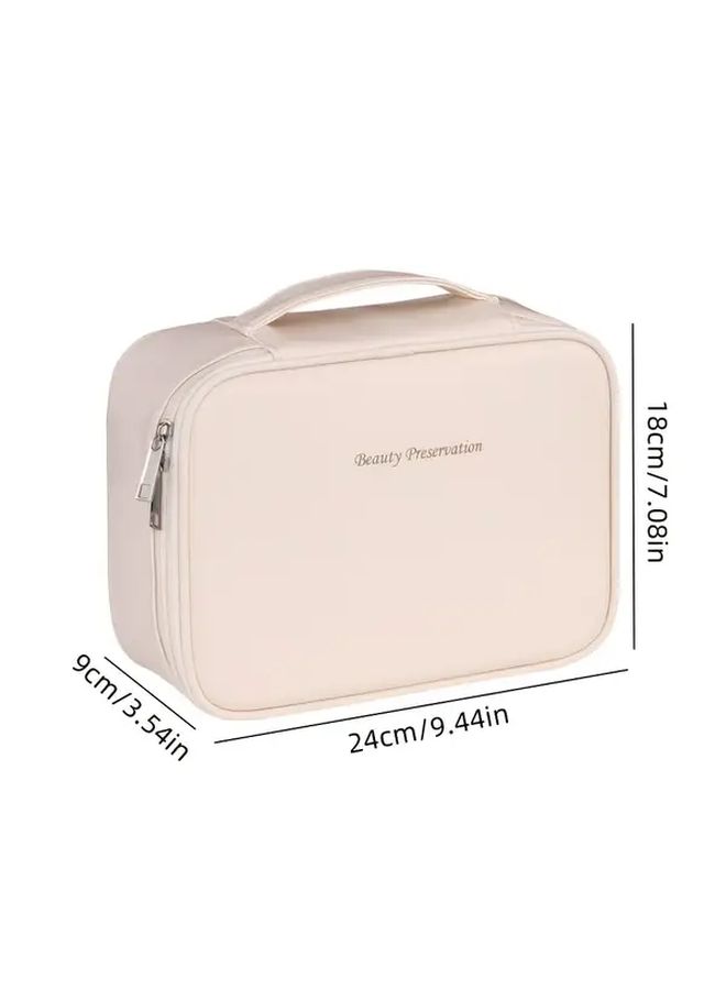 Black Detachable Makeup Bag With Multiple Compartments And Brush Holder For Travel - Image 3