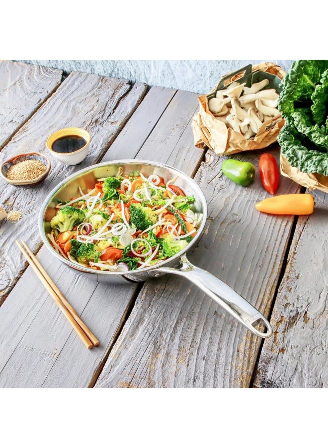 CRISTEL Castel'Pro® Ultraply® Collection Frying Pan, 8" diameter, 5-Ply construction. - Image 5