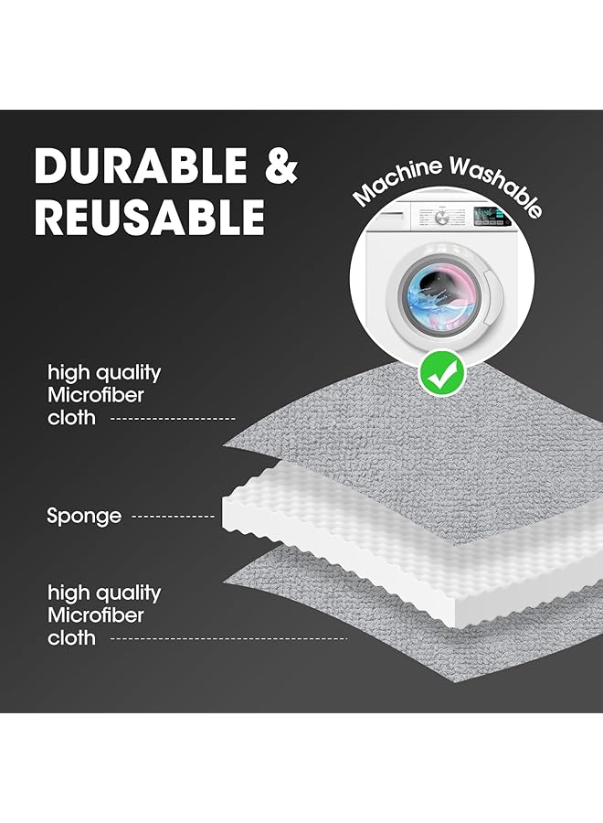 NALACAL Microfiber Wax Applicator Pads, Wax & Oil Applicator 4-Pack, Reusable Microfiber & Sponge Pads For Scratch-Free Cutting Board Maintenance & Versatile Home Polishing, Machine Washable For Long-Term Use - Image 4