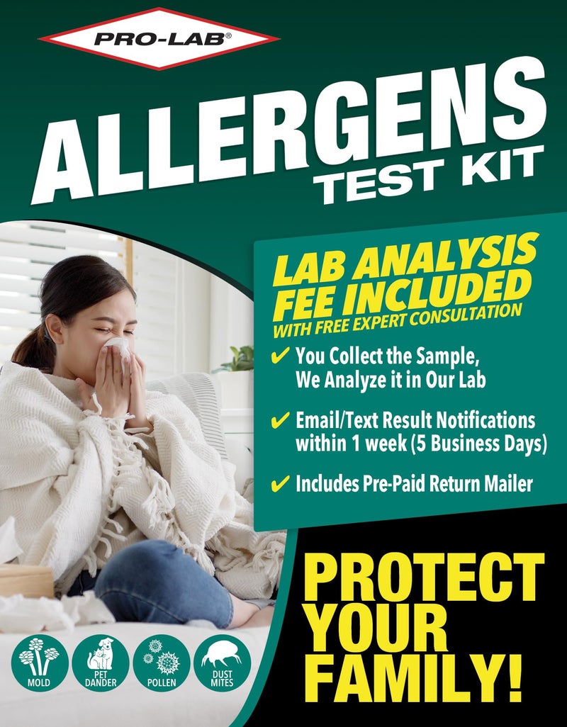 PROLAB PRO-LAB DIY Allergen Test Kit - Test for Mold, Pet Dander, Pollen & Dust Mites. AIHA Accredited Lab Analysis! Lab Fees, Expert Consultation and Return Shipping Included - Image 5