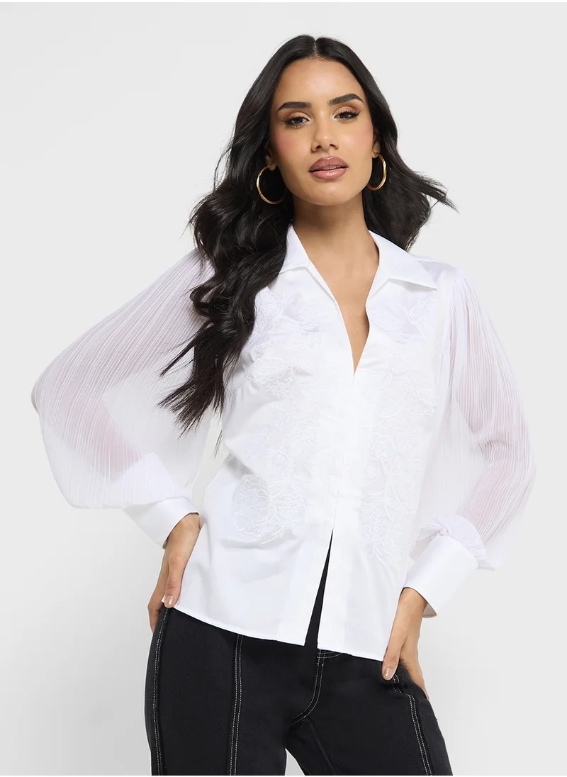 GUESS Puff Sleeve Top