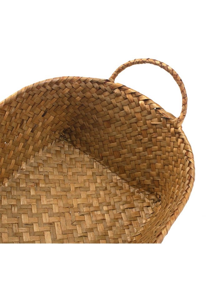 DOKOT Woven Baskets For Storage, Rattan Baskets With Handles For Kitchen, Wicker Baskets For Storage Organizer, Small Baskets For Fruits, Seagrass Baskets Set Of 3 - Image 3