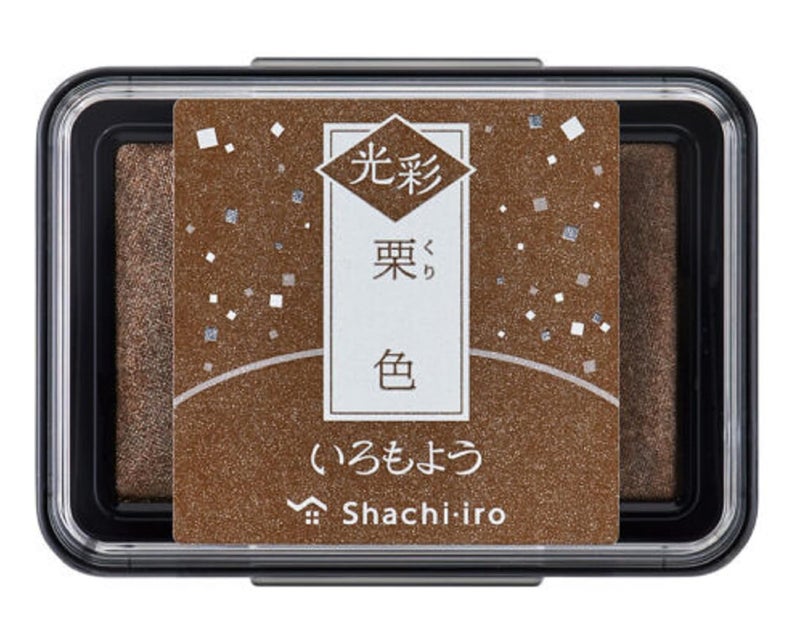 Shachihata OilBased Ink Pad Iromoyo Kosai Glow Stamp Pad SorrelIRO Chestnut Traditional Japanese Ink Color Japan Import with Original Stylus Ballpoint Touch Pen