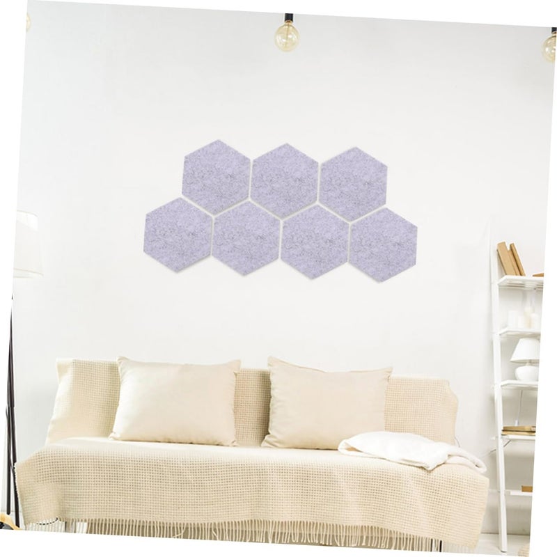 Gadpiparty 40pcs Felt Decorative Wall Panels Soundproof Notice Boards for Home Classroom and Office Decor Grey Memo Bulletin Boards for Photos and Announcements - Image 5
