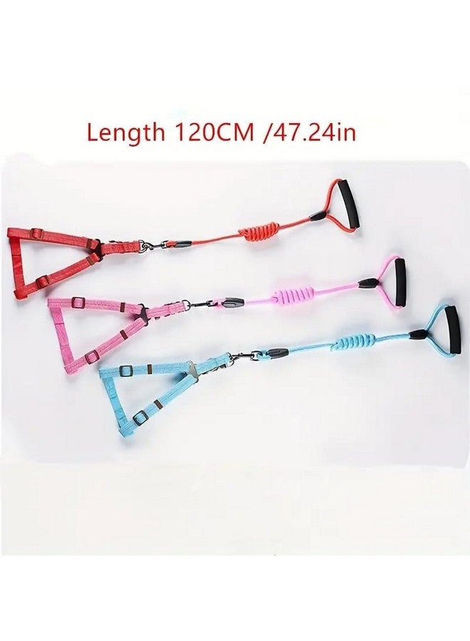 حزام ومقود مبطنان ناعمان قابلان للتعديل ومريحان ومقبض مريح مثالي للكلاب المتوسطة والكبيرة (قد يختلف اللون) - Image 5