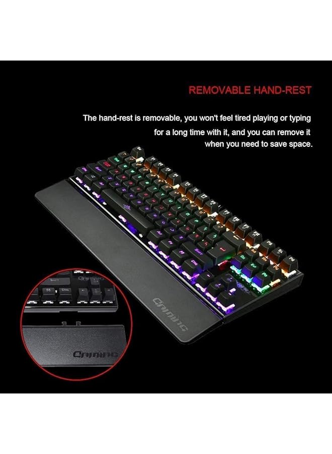 SMILEE K28 Backlit Gaming Mechanical Keyboard Colorful Led Usb Wired Game Keyboard Black K 28 - Image 3