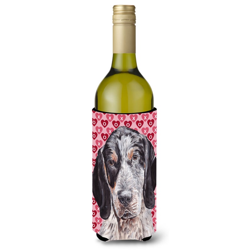Blue Tick Coonhound Hearts and Love Wine Bottle Beverage Insulator Hugger SC9697LITERK