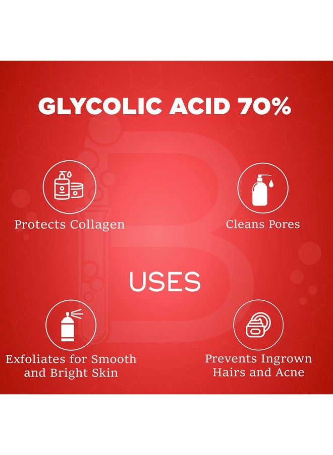 BRM CHEMICALS BRM Chemicals Glycolic Acid 70% - 500 Grams For Cleansers, Creams, Masks, Cosmetic Making & DIY Personal Care For Face, Hair, Skin & Body - Image 3