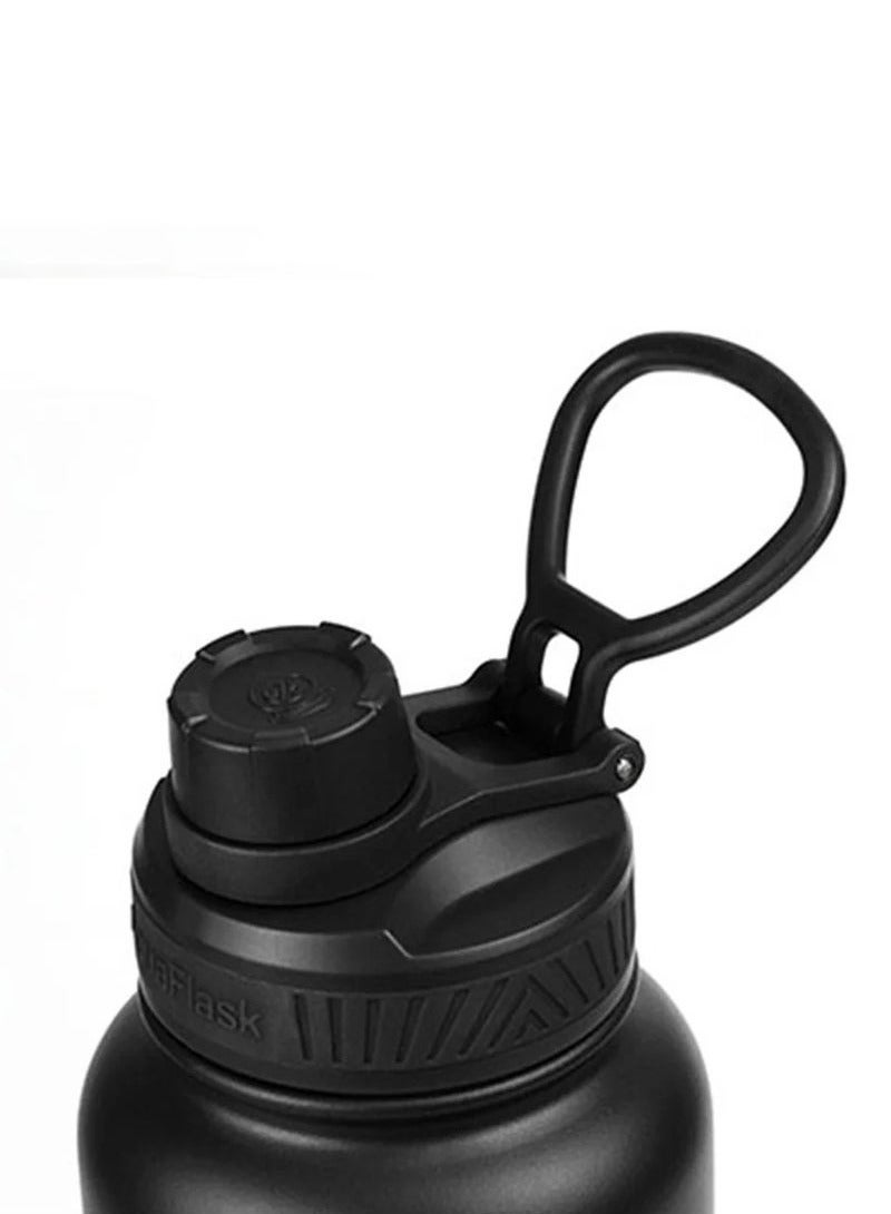 AquaFlask زجاجة ماء 40 أونصة / 1.18 لتر مع غطاء فوهة معزولة بالفراغ من الفولاذ المقاوم للصدأ (خلف 40 أونصة / 1.18 لتر) - Image 4