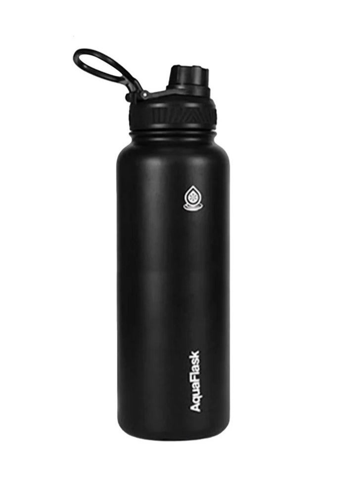 AquaFlask زجاجة ماء 40 أونصة / 1.18 لتر مع غطاء فوهة معزولة بالفراغ من الفولاذ المقاوم للصدأ (خلف 40 أونصة / 1.18 لتر) - Image 3