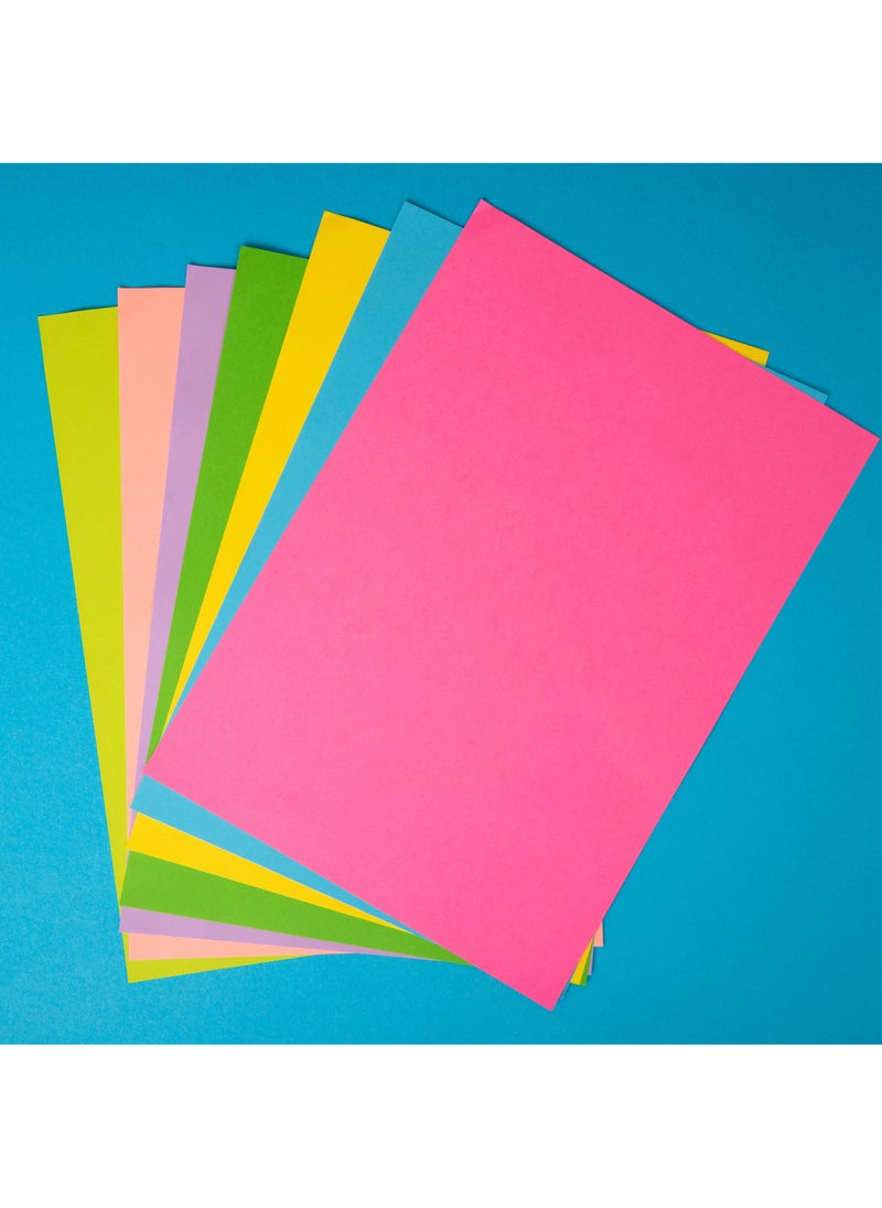 بريما ورق ملون A4 250 ورقة، 10 ألوان × 25 ورقة لكل لون، وزن 80 جم/م²، مناسب للطباعة والأشغال اليدوية، ألوان زاهية وتباين طباعة واضح، متوافق مع جميع الطابعات - Image 3